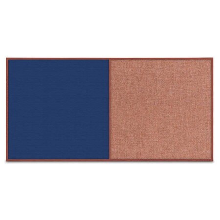 United Visual Products Enclosed Corkboard, 3 Door, 96"x48", 4" Fra UV3413-WHITE-AMETHY
